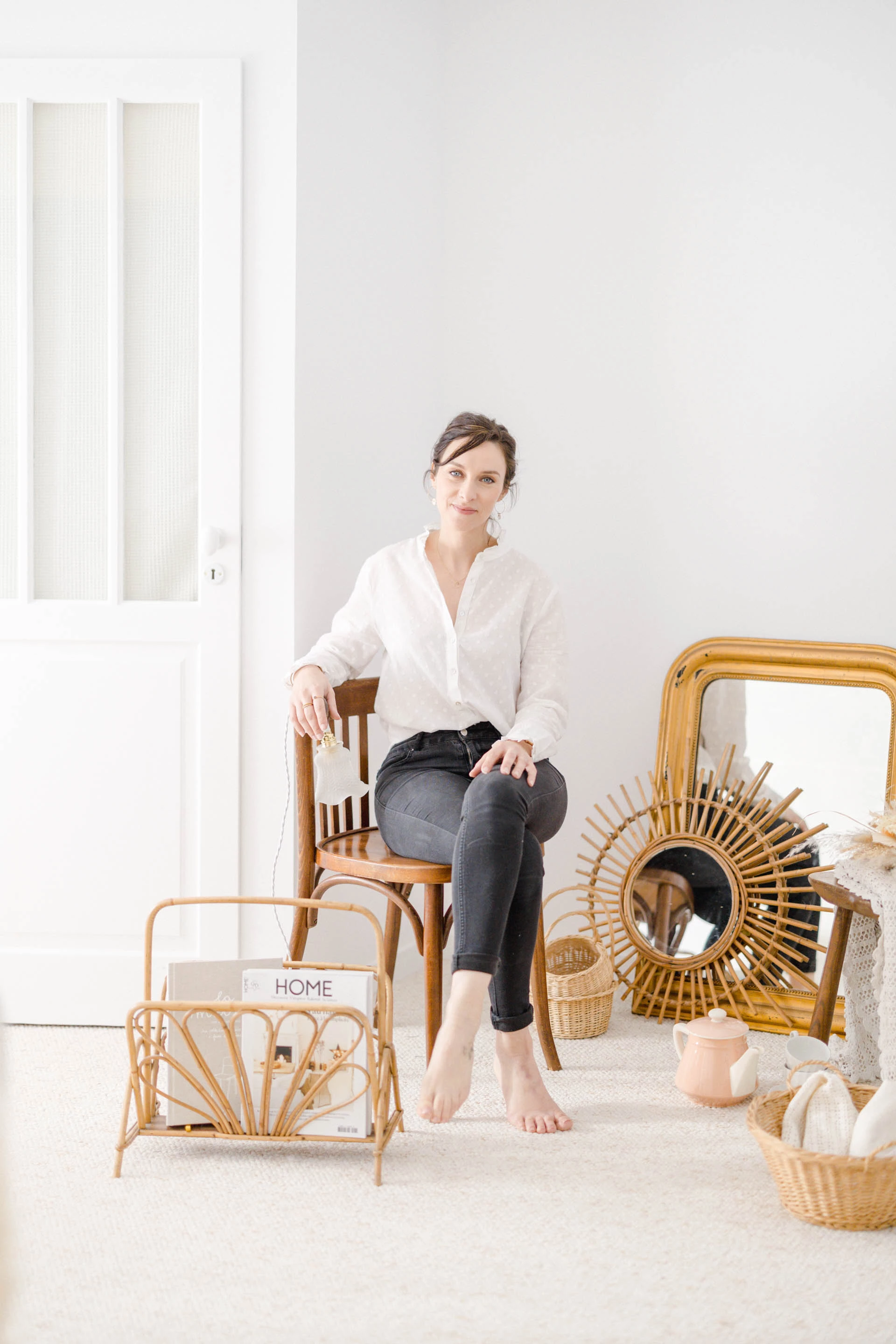 meubles chaise enfant beige gris